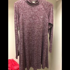 Maroon and gray dress